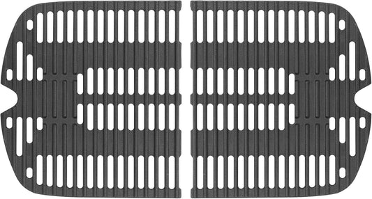 Cast Iron Cooking Grates for Weber Traveler Portable 9010001 9020001 9030001 9013001 Grills, Grill Grate Replacement Parts for Weber Traveler Portable Gas Grill Stealth Edition, 2 Pack