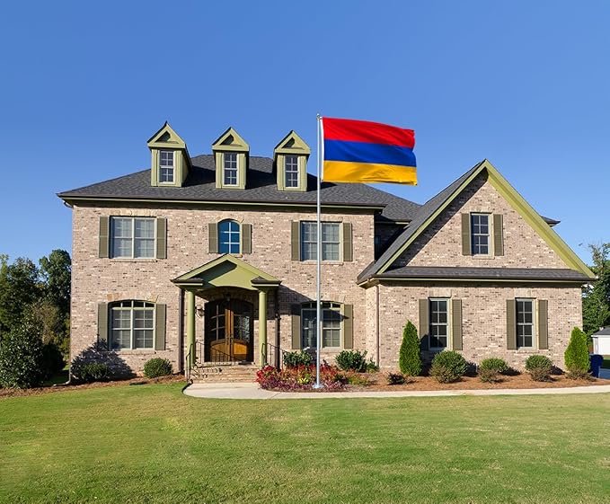 Armenia Flag 4x6FT Armenian National Polyester Flag With 2 Grommets For Patriotic Armenian Themed Festival Events Party Decoration(Armenia, 4x6FT)