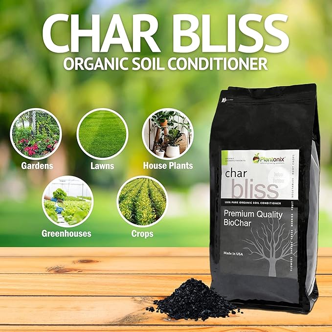 Coco Bliss Coco Coir + Organic Perlite + Worm Castings + Neem Meal Fertilizer + Kelp Meal Fertilizer + Organic Biochar for Plants - Potting Soil & Fertilizer Mix for Plants - Organic Gardening Bundle