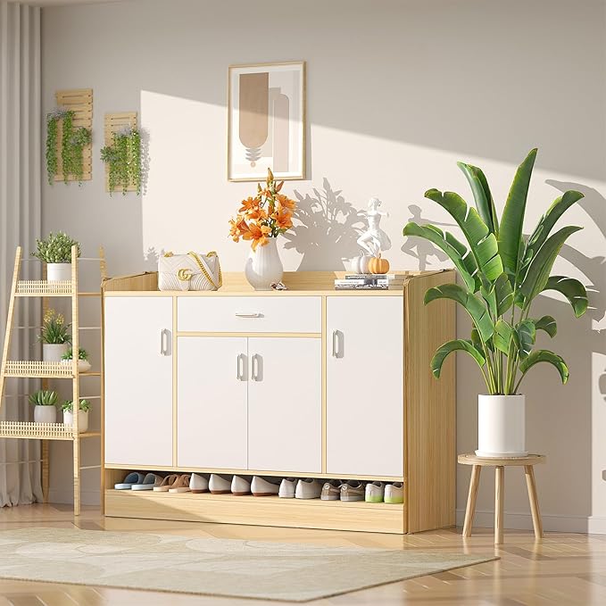 3-Pack Wood Plant Stands Indoor, Single Plant Stand for 6-12 Inch Pots, Mid-Century Modern Plant Stool, Tall Plant Stand for Large Plants for Living Room, Balcony, Office (Light Brown