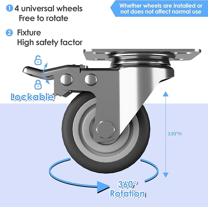 71" H×34" W×18" D Metal Garage Storage Cabinet with Wheels & Pegboard, Lockable Metal Storage Cabinets with 2 Doors&5 Adjustable Shelves for Garage&Home,Assembly Required,Black