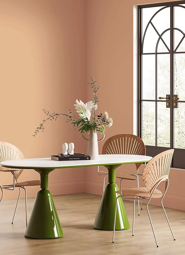 Dimoon 393''x17.7'' Orange Peel and Stick Wallpaper Contact Paper Modern Self Adhesive Wall Paper Removable Renter Friendly Textured Solid Color Shelf Cabinet Vinyl Roll (393''x17.7'',Coral Orange)