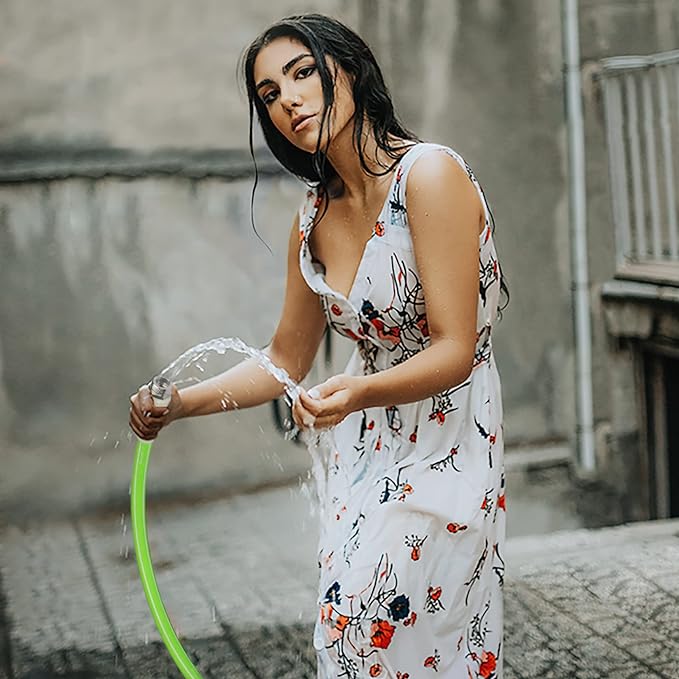 Fevone Garden Hose 50 ft, Heavy Duty Water Hose, Hybrid Polymer, Kink Resistance, Lightweight, Flexibility, Durability, Leak Free, Aluminum Fittings, 3/4" GHT, 5/8" ID, 600 Psi, Drinking Water Safe