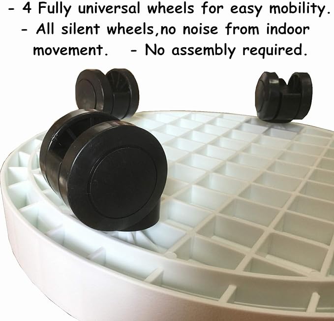 2 Pack of 11 Inch Heavy Duty Plant Caddy with Wheels,Rolling Plant Stand Pot Trolley,Wheeled Planter Saucer Tray,Potted Flower Mover Dolly with Casters Round Coaster for Indoor Outdoor