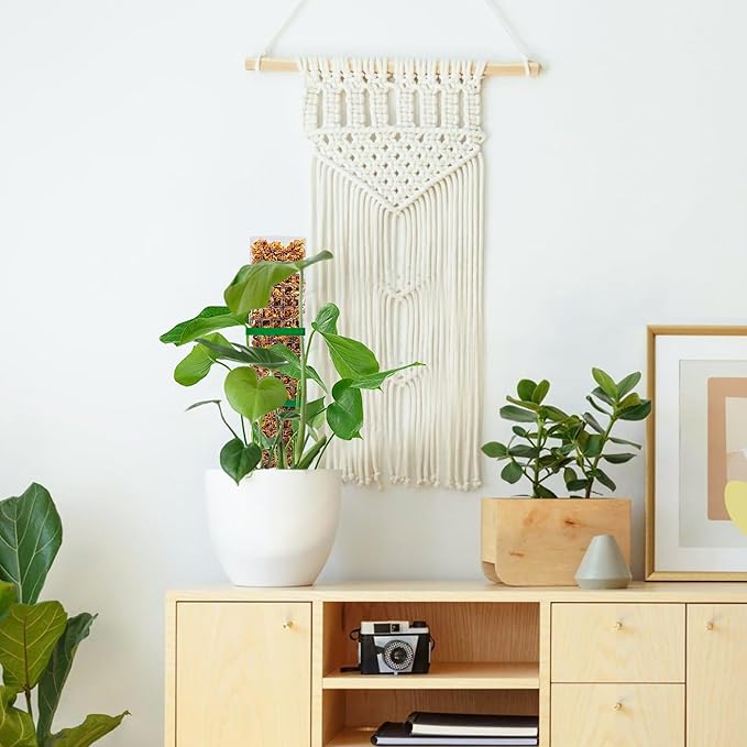 15 Inch 6 Pcs Plastic Moss Pole for Plants Monstera, 6×15'' Plant Poles for Climbing Plants, Plant Support for Indoor Plants Work with Sphagnum Moss