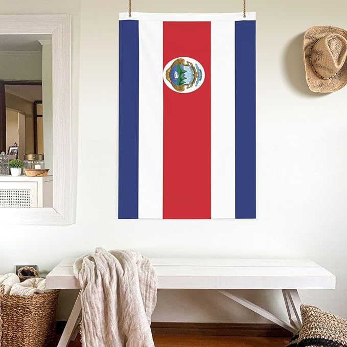 Costarica Flag Garden Yard House 2x3 ft Flags Double Sided Print Banner Indoor Outdoor Party Home Decorations for Boat Dorm House Balcony