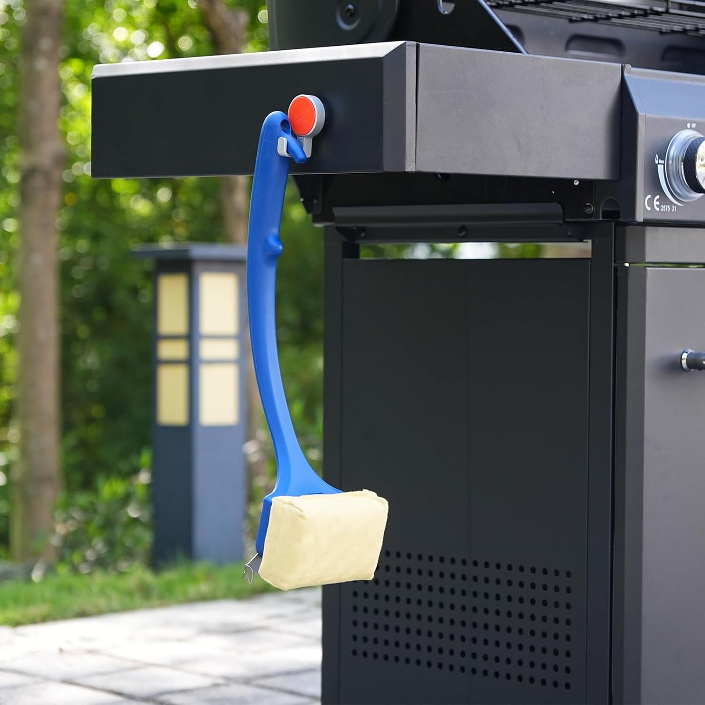 Grill Brush Bristle-Free with Replaceable Heat Resistant Kevlar Head Multi-Function Scraper BBQ Grilling Accessories, BBQ Grill Brush for Outdoor Grill, Heavy-Duty for Weber Grill Cleaner Accessories