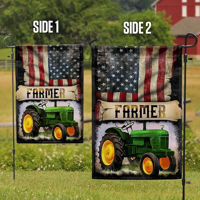 Flags-Proud Farmer Flag QNK270F, Garden Flag (11.5" x 17.5")-USA House Garden Flags Premium Polyester-Decorative Outdoor Flags