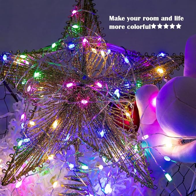 Fairy Lights Plug in,200FT 600 LEDs Waterproof Led String Lights,Twinkle Light with 8 Modes Remote for Outdoor Indoor Christmas Wedding Birthday Garden Party Decorations,Multicolor