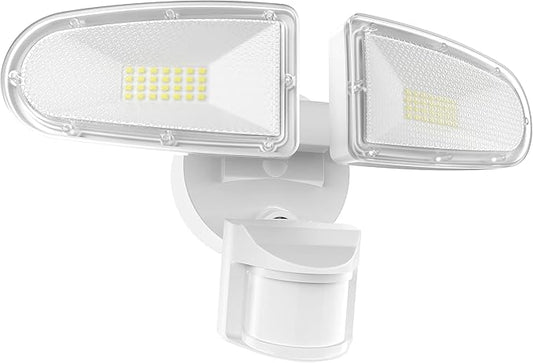 JJC 3700LM 32W LED Security Lights Motion Sensor Flood Light, LED Motion Sensor Outdoor Lights Fixture, Waterproof IP65,5700K Super Bright Motion Detector Lights for Garage, Porch (Not Solar Powered)