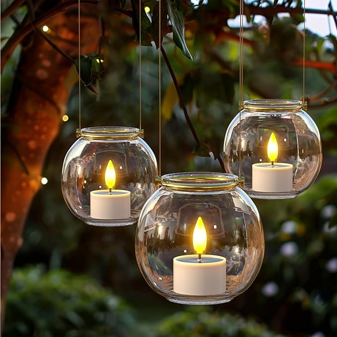 SoulBay Solar Tea Lights Outdoor Waterproof, 12 pcs 1.5" D x 2.1" Reusable Dusk to Dawn Flickering Small LED Tealight Candles, Flameless Votive Candle for Lanterns Patio Garden Camping Decor