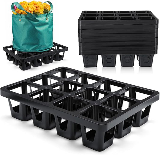 7 Pcs Pot Holder Plant Stands 30 Gallons Large Capacity Outdoor Stands for Pots and Grow Bags Polypropylene Flowerpot for Improved Drainage and Aeration