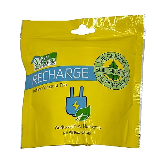Real Growers Recharge - Mycorrhizae Instant Compost Tea/Soil Microbes for Plant Growth - 8oz