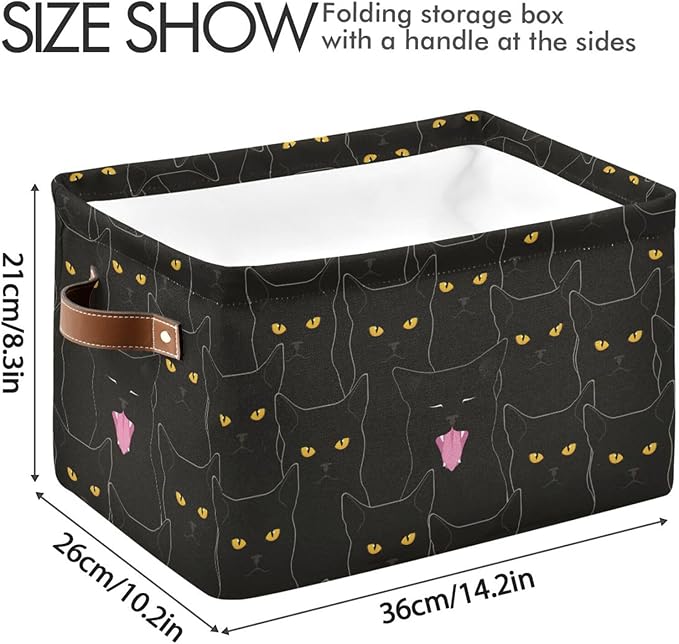 Cat Rectangular Storage Basket Organizer Bin Shelf Baskets For Clothes Gifts For Home Office Dorm