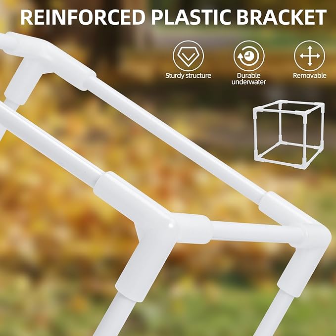 Fineday Pond Filter, Anti-Clogging Cube Outdoor Mesh Water Pump Barrier Bag Box Basket (5" x 2 Pack)