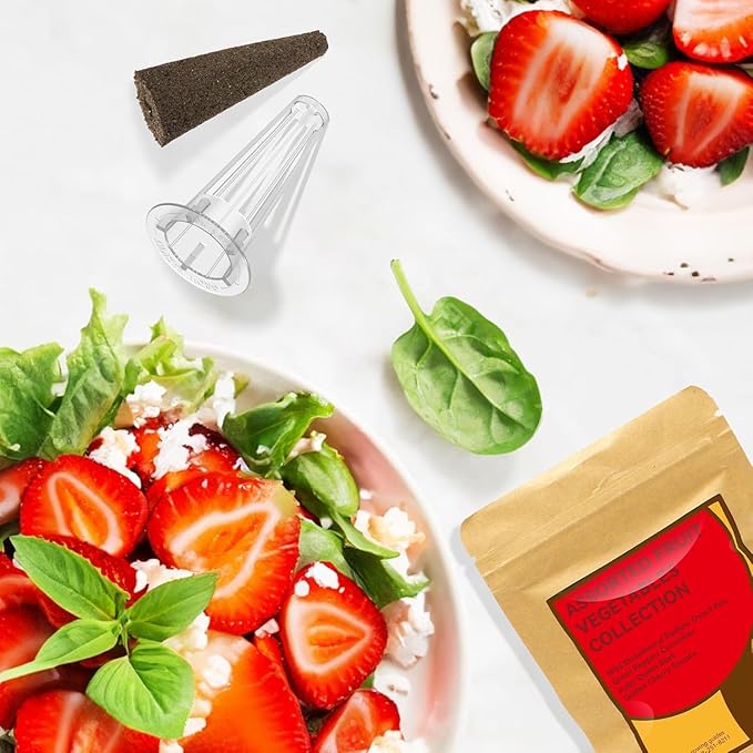 inbloom Fruit Seed Pod Kit for AeroGarden, Ahopegarden, GARDENCUBE, MUFGA, iDoo Hydroponics Growing System, 50-Pods (350+ Seeds Include Strawberry, Tomato, Cucumber, Pea, Ruby Queen Beet)