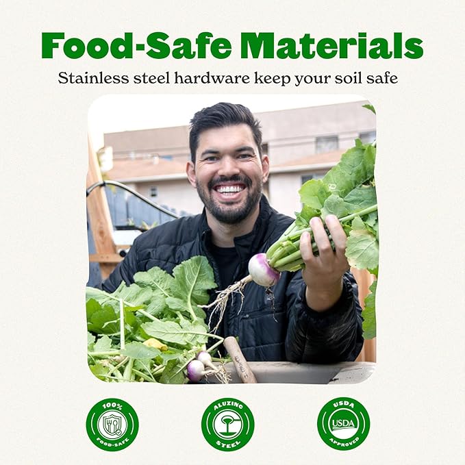 Epic Gardening 5-in-1 Modular Galvanized Raised Garden Bed Kit, 15" Tall Metal Planter Box, Durable Aluzinc Steel Raised Garden Bed Outdoor for Vegetables, Herbs, Flowers & Fruits - Round - Mist Green