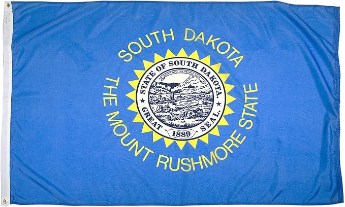 FlagSource South Dakota Nylon State Flag, Made in the USA, 3x5'
