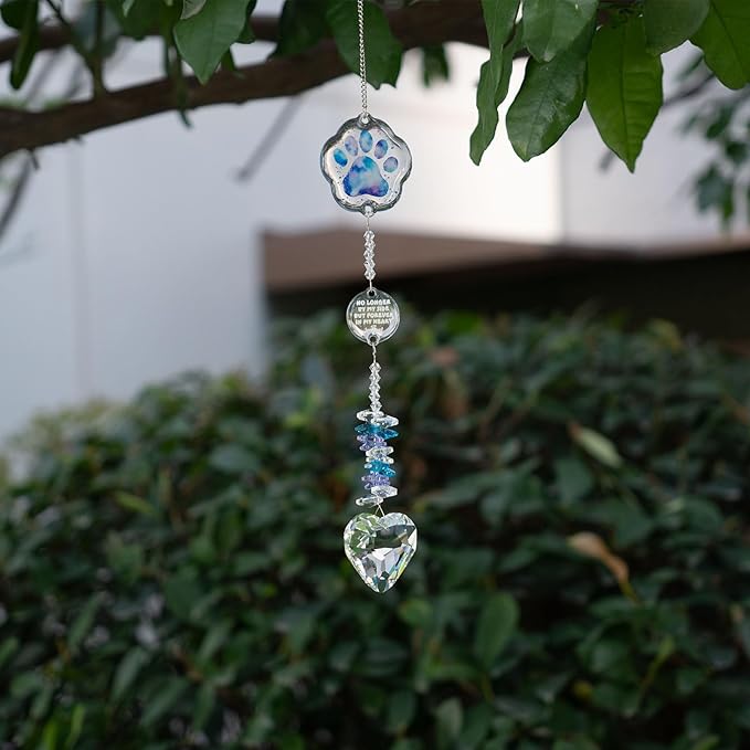 Pet Memorial Suncatcher, Dog Memorial Gifts for Loss of Dog, Dog Passing Away Gifts, Pet Memorial Gifts for Dogs, Cat Memorial Gifts for Loss of Cat, Dog Remembrance Gift