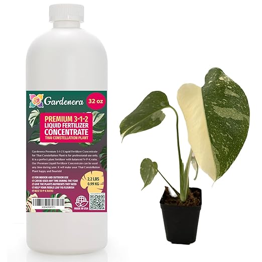 Premium Liquid Thai Constellation Plant Fertilizer - 3-1-2 Concentrate for Indoor Plants and Flowers by Gardenera | Organic Plant Food for Monstera Plants - 32oz