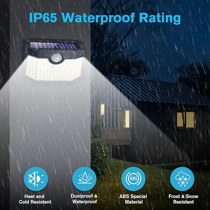 Aootek Motion Sensor Outdoor Lights 6 Packs,Solar Lights Outdoor with 3 Lighting Modes,Solar Lights Outdoor Waterproof for Garden Patio Garage Yard Deck