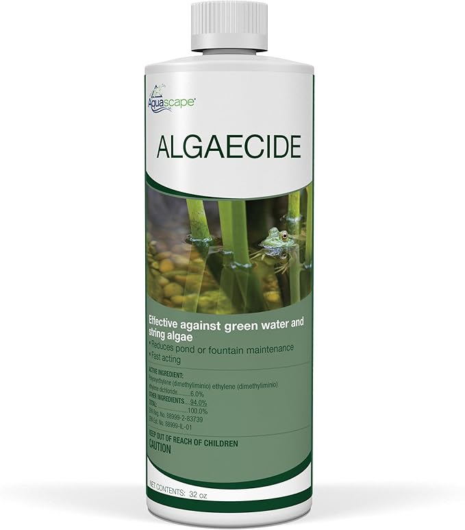 Aquascape Algaecide for Ponds, Waterfalls, and Fountains – Fast-Acting Algae Control, 32 oz / 946 ml, 96024