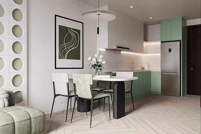 Dimoon 78.7''x17.7'' Cyan Peel and Stick Wallpaper Contact Paper Modern Self Adhesive Wall Paper Removable Renter Friendly Textured Solid Color Shelf Cabinet Vinyl Roll (78.7''x17.7'',Peppermint)