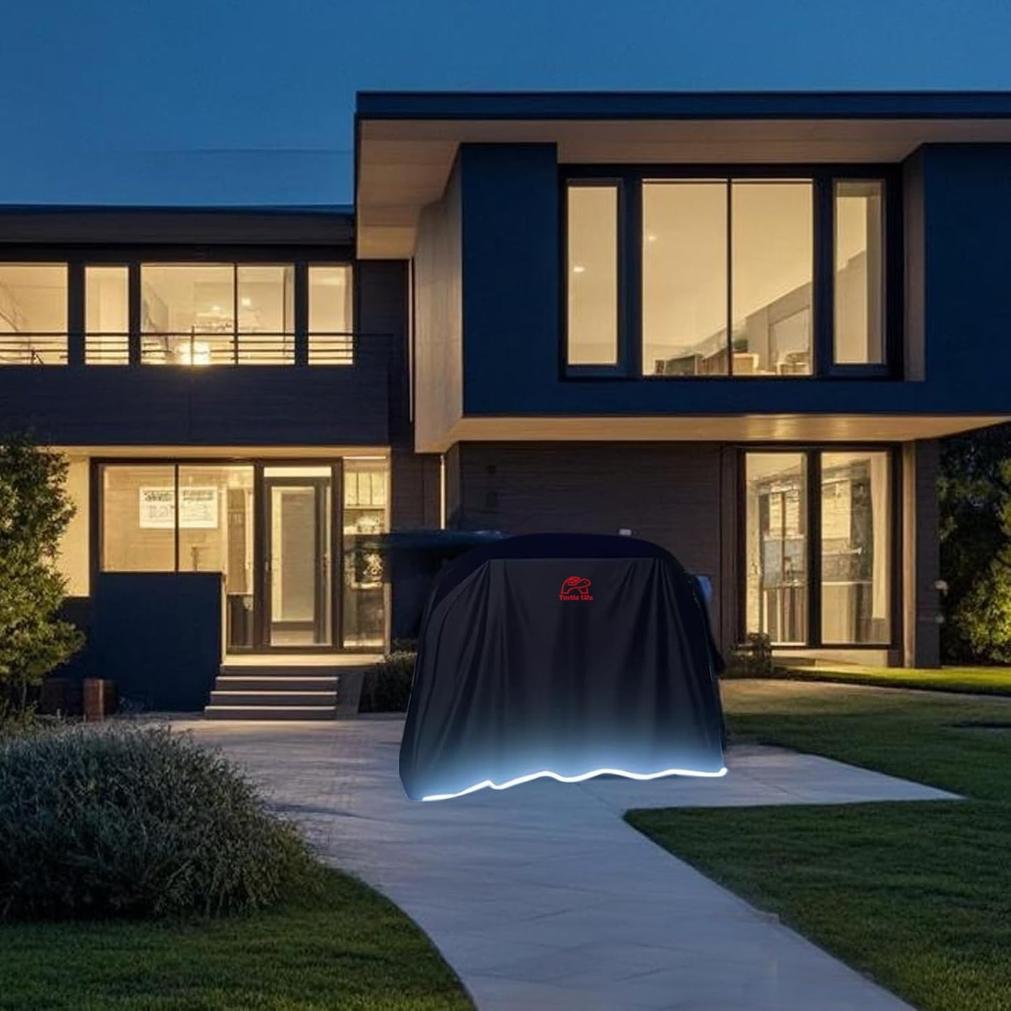 BBQ Grill Cover, 54 Inch Heavy Duty Waterproof 3-4 Burner Barbecue Gas Grill Covers for Weber Spirit Char-Broil Performance and Signature, Black