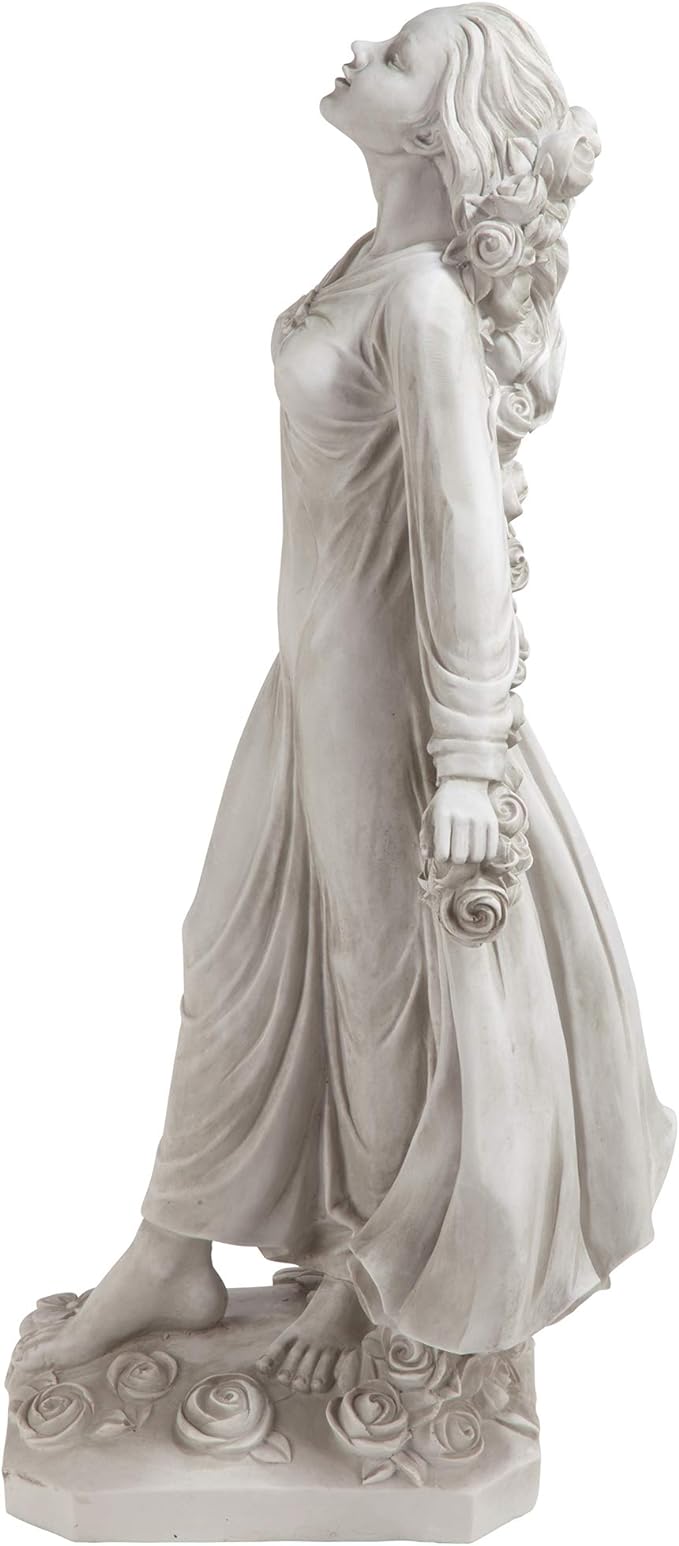 Design Toscano KY47018 Flora Divine Patroness of Gardens Roman Statue, 14 Inches Wide, 14 Inches Deep, 31 Inches High, Antique Stone Finish