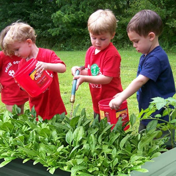 8x4x1ft Metal Raised Garden Bed Kit，Galvanized Garden Bed Box for Vegetables, Flowers, Herbs, and Succulents,240 Gallon Capacity - Green