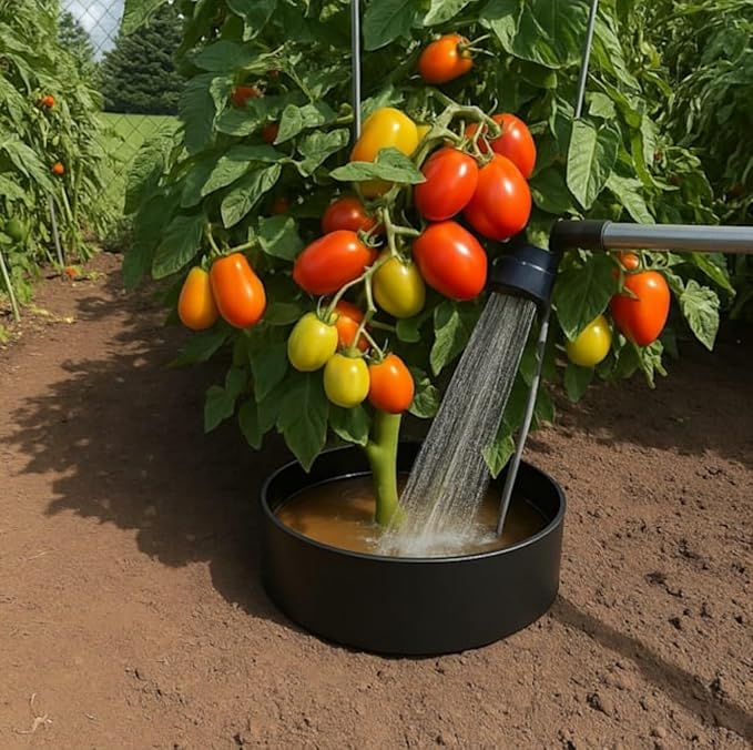 Garden Water Ring 10-Pack – Root Zone Irrigation Water Saver Rings for Garden Plants – Precision Hydration, Weed Control & Fertilizer Containment – Made in USA – Reusable Garden Watering Tool