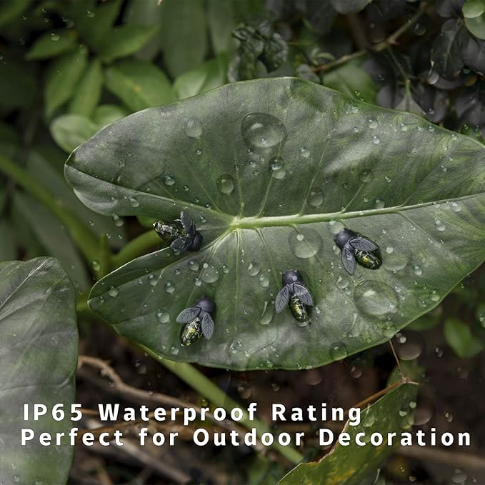 ANGMLN 2 Pack Solar Firefly Lights, 30 LED Solar Fireflies Lightning Bugs Fairy String Lights Outdoor Solar Powered String Lights Waterproof for Garden Patio Home Wedding Party Spring Christmas Decor