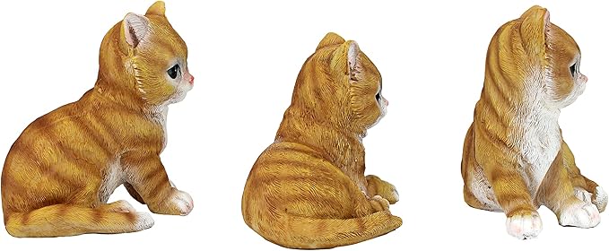 Design Toscano Tabby Kitten Triplets, Baby Cat Statues
