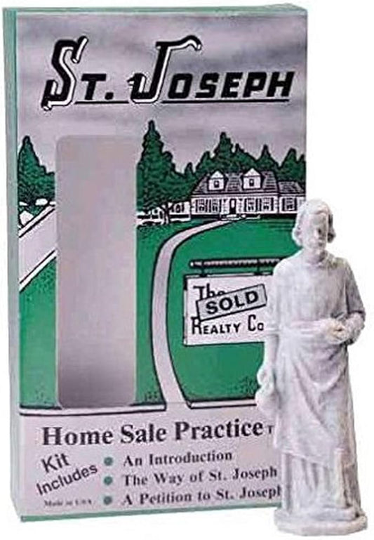 Design Toscano TW200 St. Joseph Home Sale Statue Kit, 3 Inch, Antique Stone