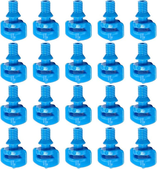MroMax 25Pcs 360 Degree Micro Sprayer Automizing Sprinkler Nozzle Hydroponic Aeroponic Misters Fan Jet for Miniature Garden Lawn Plant Irrigation System Blue