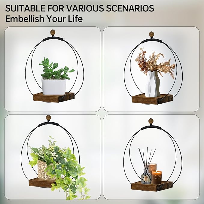 Hanging Planter for Indoor Plants - Outdoor Plant Hanger, Mid Century Metal Plant Hanger, Plant Hanger Indoor Conner Ceiling, Gift for Mom, Plant Lovers, Housewarming