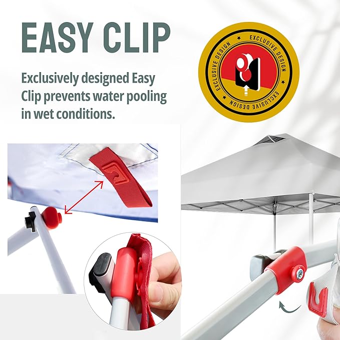 CROWN SHADES 10x10 Pop Up Canopy with 1 Side Wall - Beach Tent with One Push Setup - Outdoor Sun Shade for Events, Parties, Camping - Gazebo with STO-N-Go Cover Bag (Forest Green)