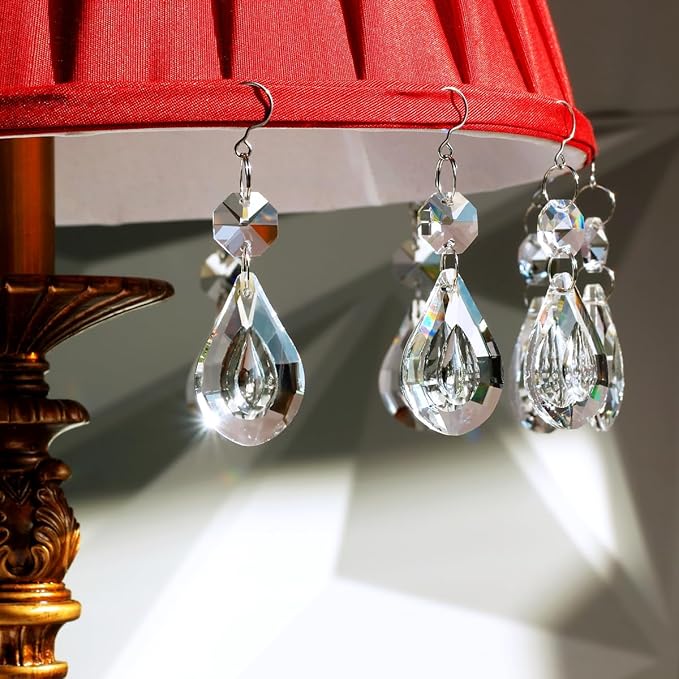 12pcs Crystal Suncatchers, Hanging Crystals Chandelier Prisms for Windows, Rainbow Maker Home Decoration