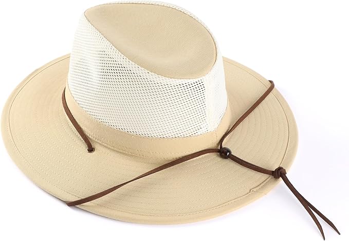 Home Prefer Cotton Summer Fedora Hat Wide Brim Sun Hats for Men Women UPF 50+ Sun Protection Cap for Fishing Hiking