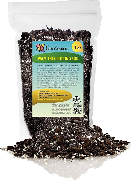 Palm Tree Potting Mix - The Ultimate Soil for Strong and Healthy Palms - Top Choice for Palm Tree Growers [1 Quart Bag]