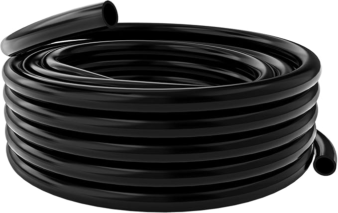 Alpine Corporation 100' PVC Tubing with 5/8" Inside Diameter for Ponds and Fountains, Black