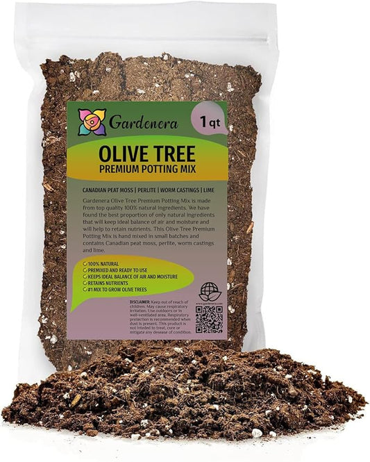 Premium Olive Tree Potting Mix - Perfect Balance of Air, Moisture, and Nutrients - 1 Quart