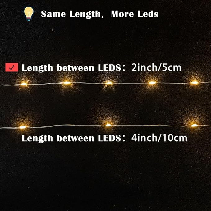 Fairy Lights Plug in,164FT 1000 LEDs Waterproof String Lights,Twinkle Light with Remote for Outdoor Indoor Christmas Wedding Birthday Garden Party Decorations,2 Inch Space,Warm White