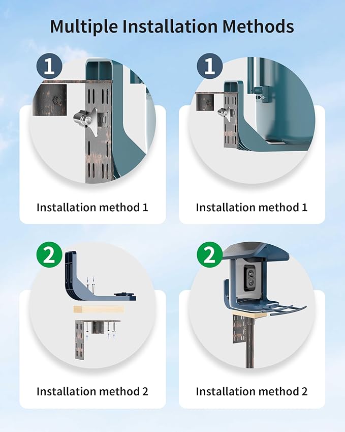 Bird Feeder Pole Stand – 60 Inch Height Feeding Station with 1-Inch Dia Heavy Duty for Hanging Feeders, Bird House Pole Mount Kit for Outdoor, Slip-Fit Connection，Copper Brushed