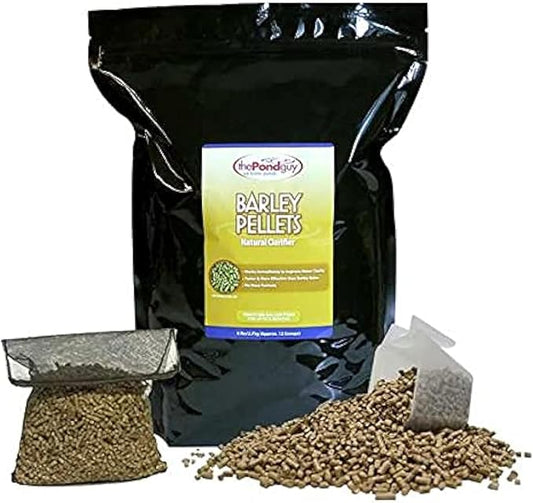 The Pond Guy Barley Straw Pellets Natural Clarifier for Water Gardens & Fountains, Treatment for Cloudy Ponds, Koi Fish, Plant & Pet Safe, 6 lbs