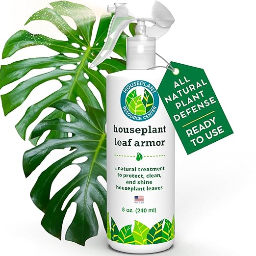Leaf Armor Spray for Houseplants – Protects Against Fungal Leaf Spots, Bacteria, Pathogens & Yellowing | Gentle & Natural Phosphite Formula | Ready-to-Use | Made in USA – 8 oz