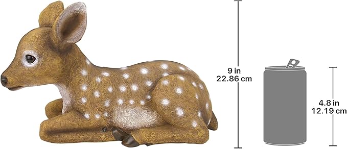 Design Toscano QM2787100 Darby, The Forest Fawn Baby Deer Statue, full color