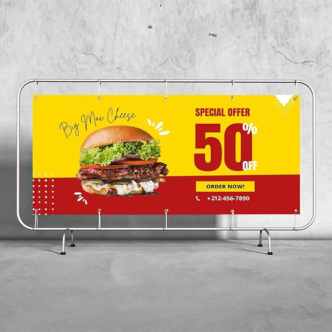 Personalized Passion Vinyl Banner 6' x 2' - Customized Banner for Business, Graduation, Birthday Parties, Indoor Outdoor Use - Full Color 13oz Vinyl Custom Signs with HD Printed Text, Photos and More