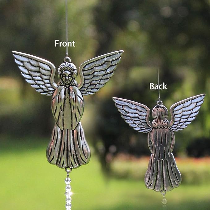 Crystal Garden Suncatcher Hanging Crystals Ornament for Window Rainbow Maker Prisms Home Decor Gift Boxed Sun Catcher Gift Idea for Mom Friends Grandma,Angel