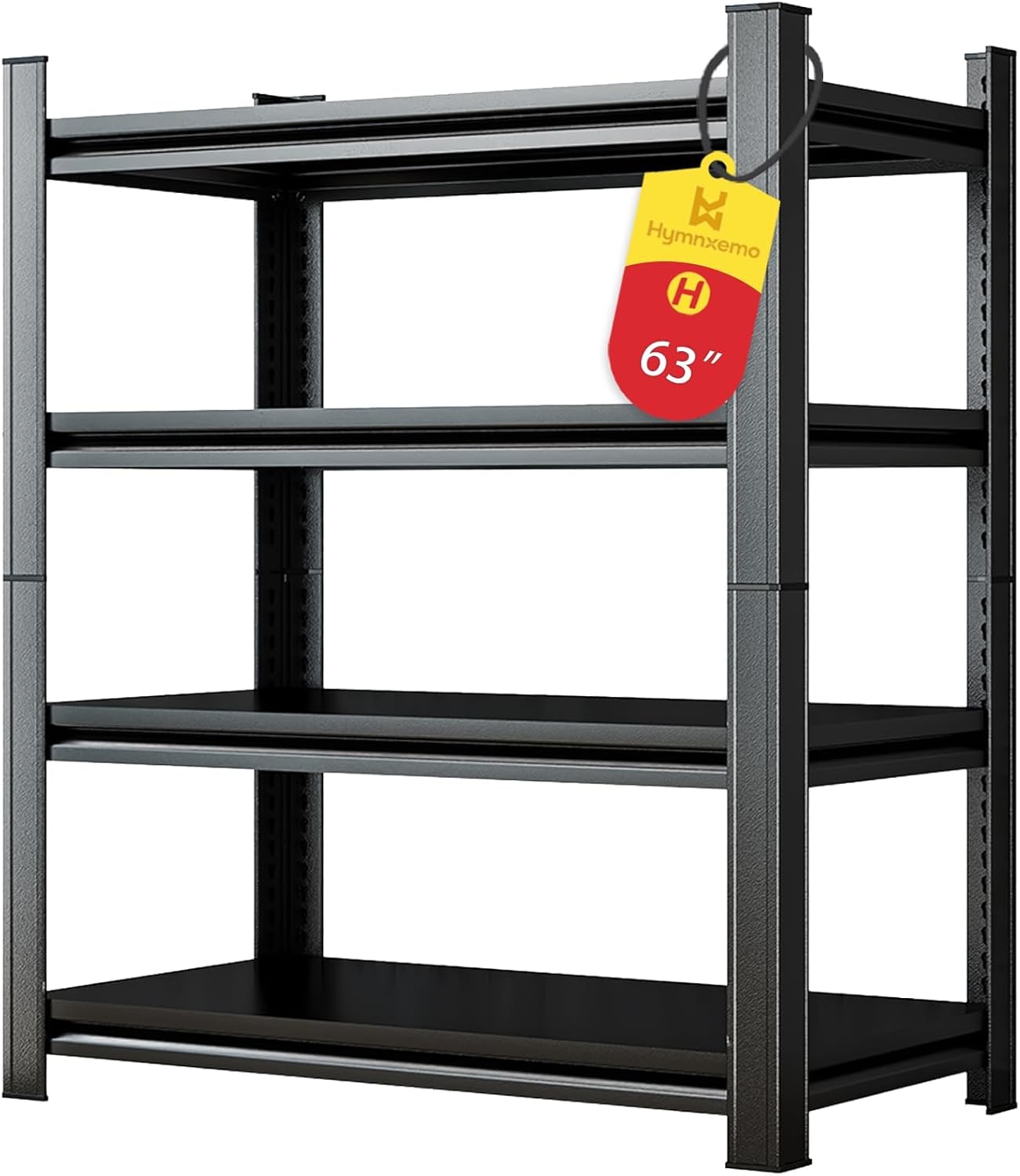 Heavy Duty 5-Tier Shelving Unit 2000LBS Capacity - Adjustable Steel Garage Shelves for Warehouse, Basement Storage(45.3''W x 15.7''D x 63" H)